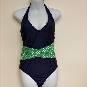 Tommy Hilfiger Blue Halter One Piece Swimsuit.  Very good condition.  Sz 10